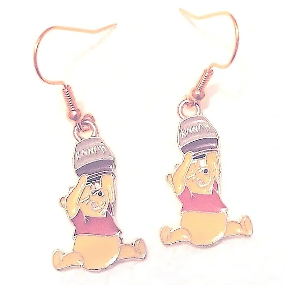 NEW Disney Winnie the Pooh Earrings Hand Crafted Charm Jewelry - Picture 7 of 7
